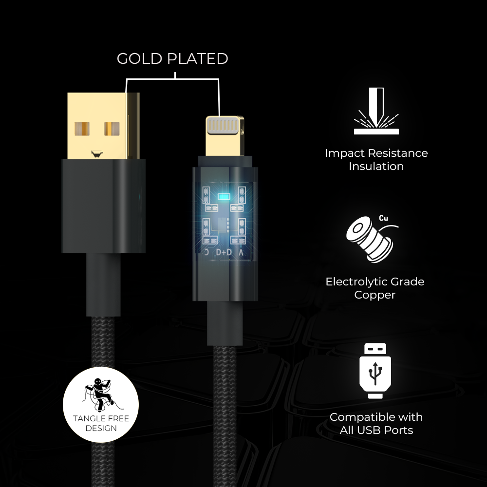 USB A To Lightening Data Cable