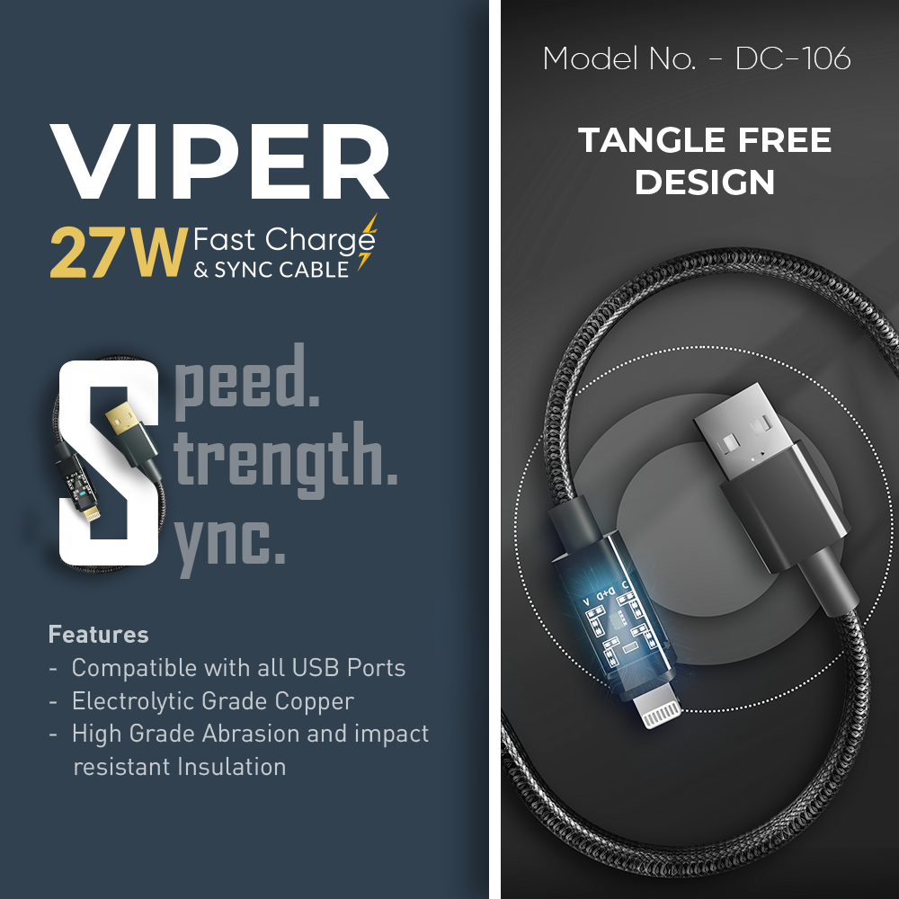 USB A To Lightening Data Cable