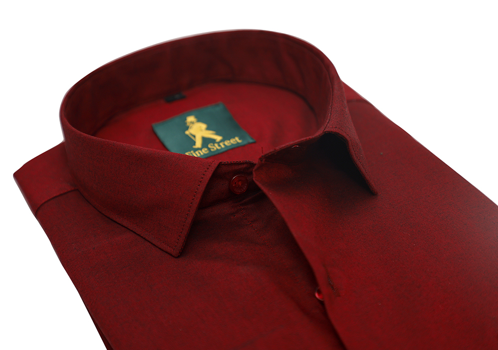 Mens maroon Formal Shirt