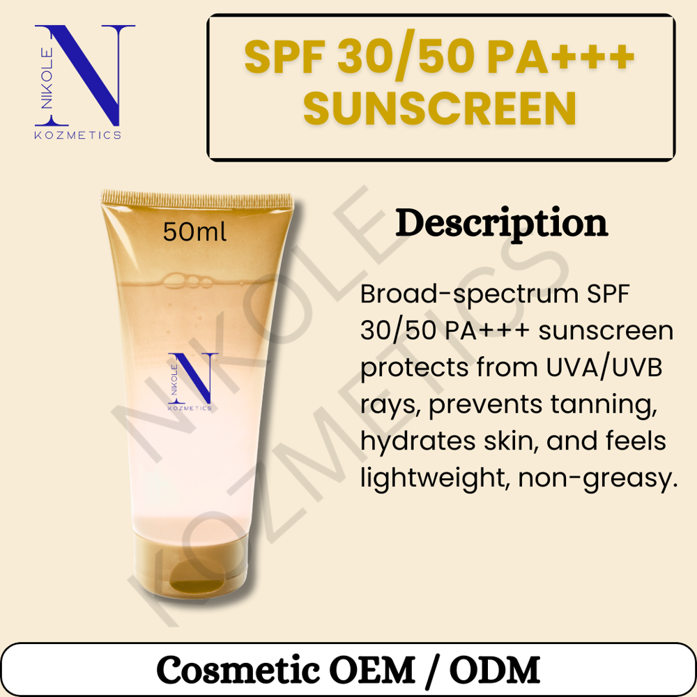 SPF 30/50 PA++++ sunscreen