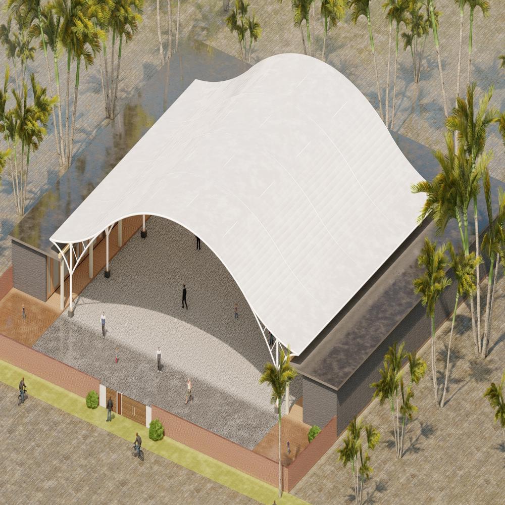 Vault Tensile Structure - Color: White