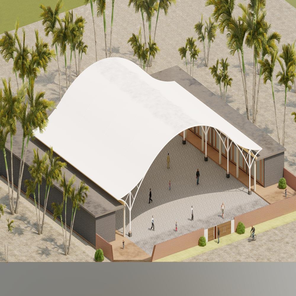 Vault Tensile Structure - Color: White