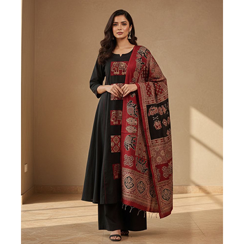 Cotton Ladies Suit With Dupatta
