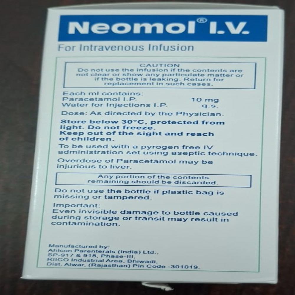 PARACETAMOL INFUSION I.P. (1.0%W/V)