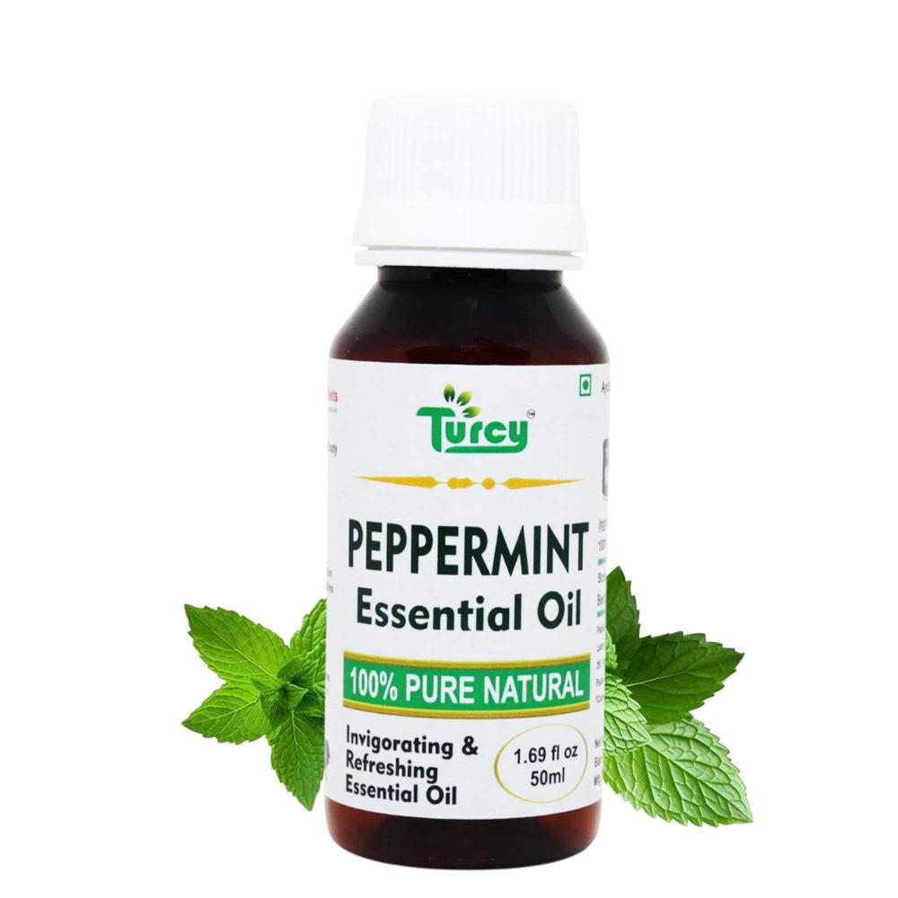 Turcy Peppermint Oil  Healthy Hair, Beautiful Skin & Relaxing Bath Oil(50ml) - Additives: Na