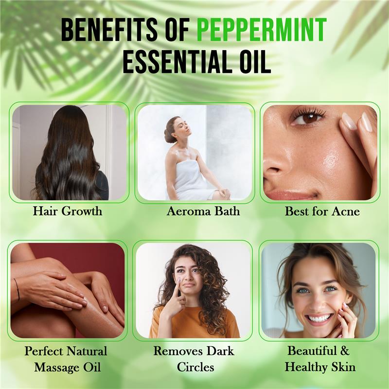 Turcy Peppermint Oil Healthy Hair, Beautiful Skin & Relaxing Bath Oil(50ml)
