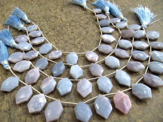 Natural Lavender Opal fancy Shape briolette Beads 13x20mm Sold Per Strand 9 Inches long