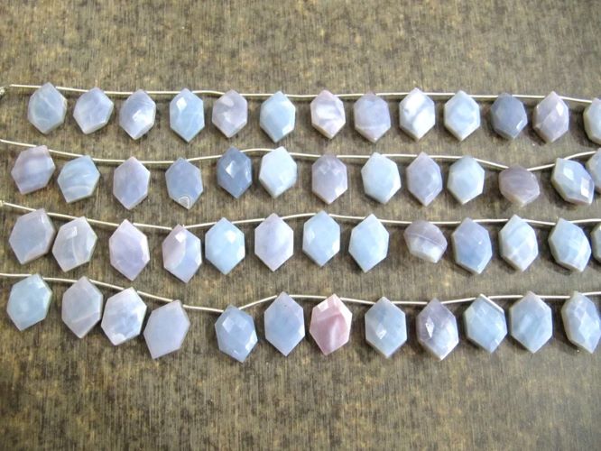 Natural Lavender Opal fancy Shape briolette Beads 13x20mm Sold Per Strand 9 Inches long