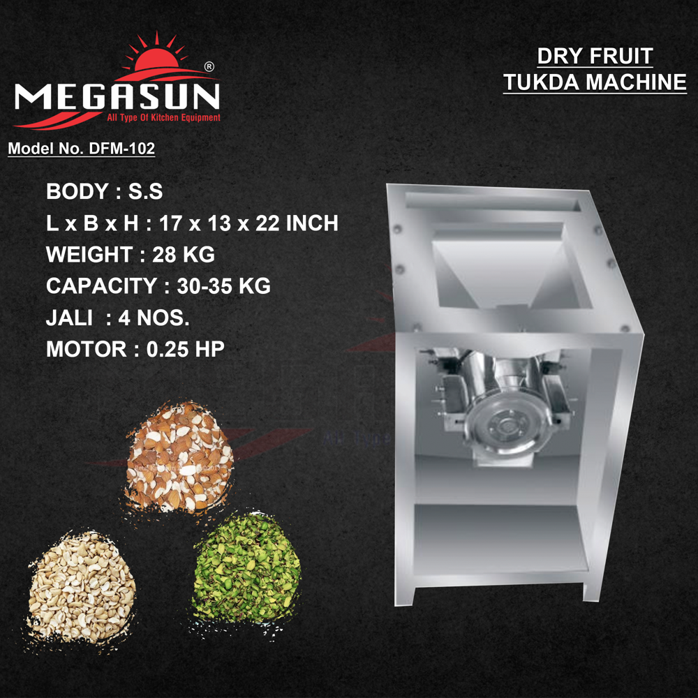 50 Kg Dry Fruit Tukda Cutting Machine