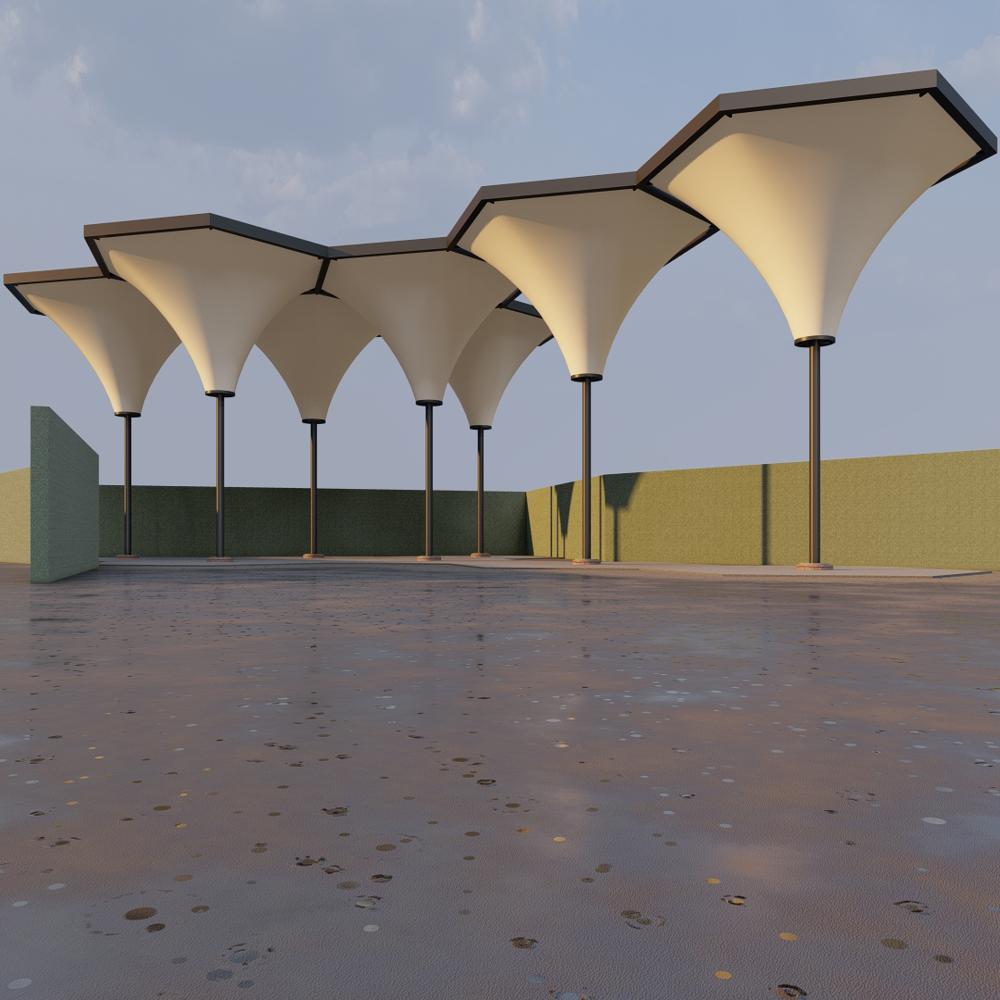 Interted Tensile Structure - Color: White