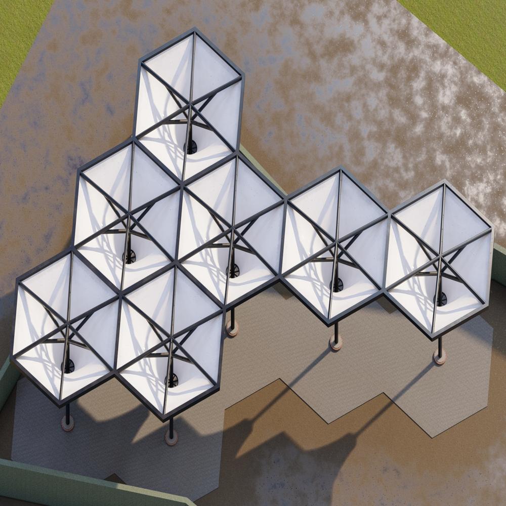 Interted Tensile structure