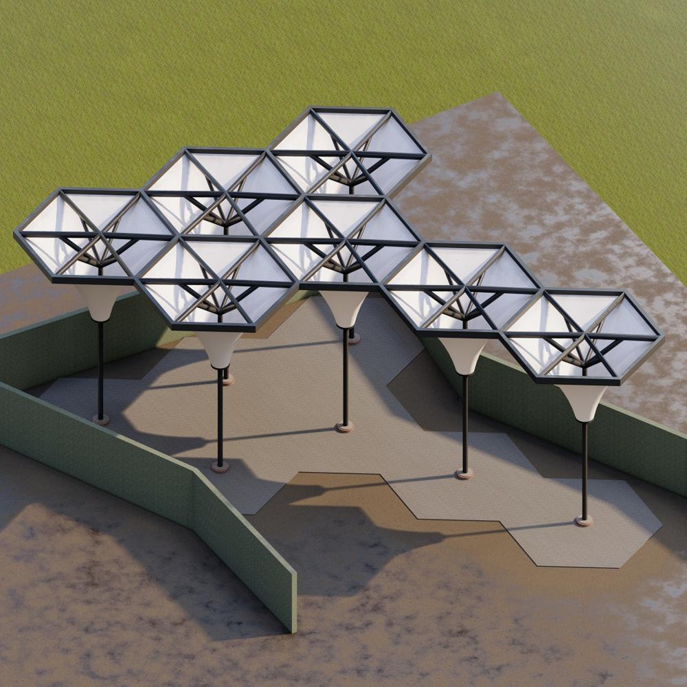 Interted Tensile structure