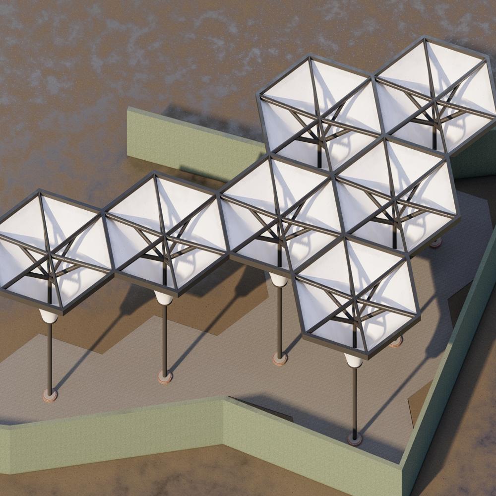 Interted Tensile Structure - Color: White