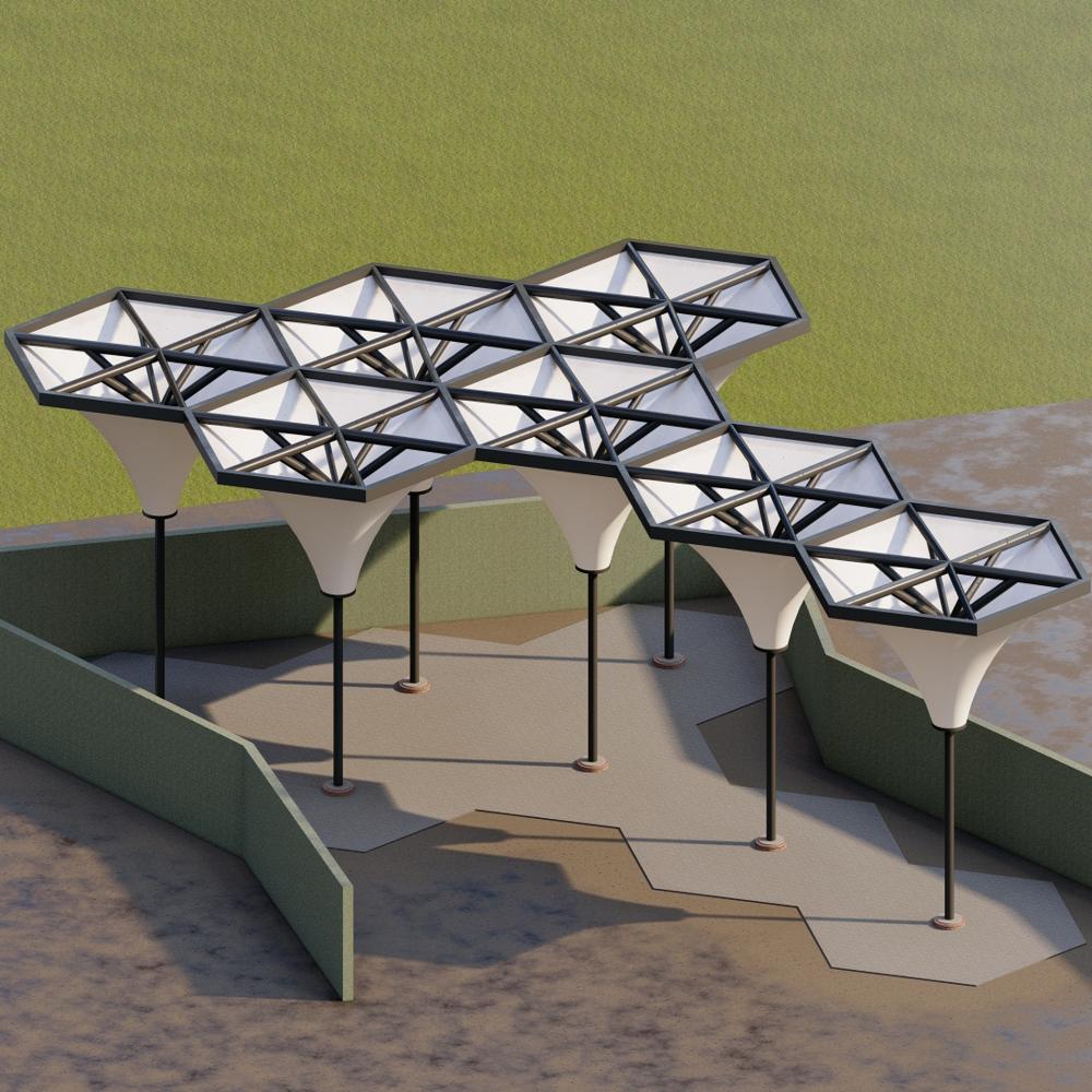 Interted Tensile structure