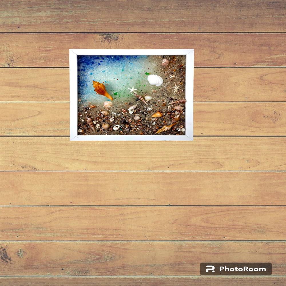 Sea Shell Wall  Frame  , Handcrafted ,Sea Shelll Art ,Wall Decor Corporate Gifting - Color: Multicolor