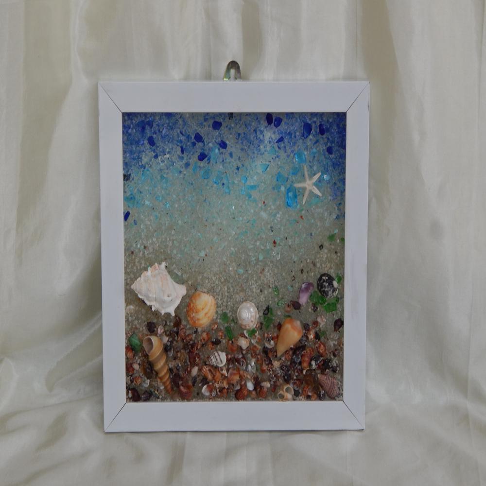 Sea Shell Wall  Frame  , Handcrafted ,Sea Shelll Art ,Wall Decor Corporate Gifting - Color: Multicolor