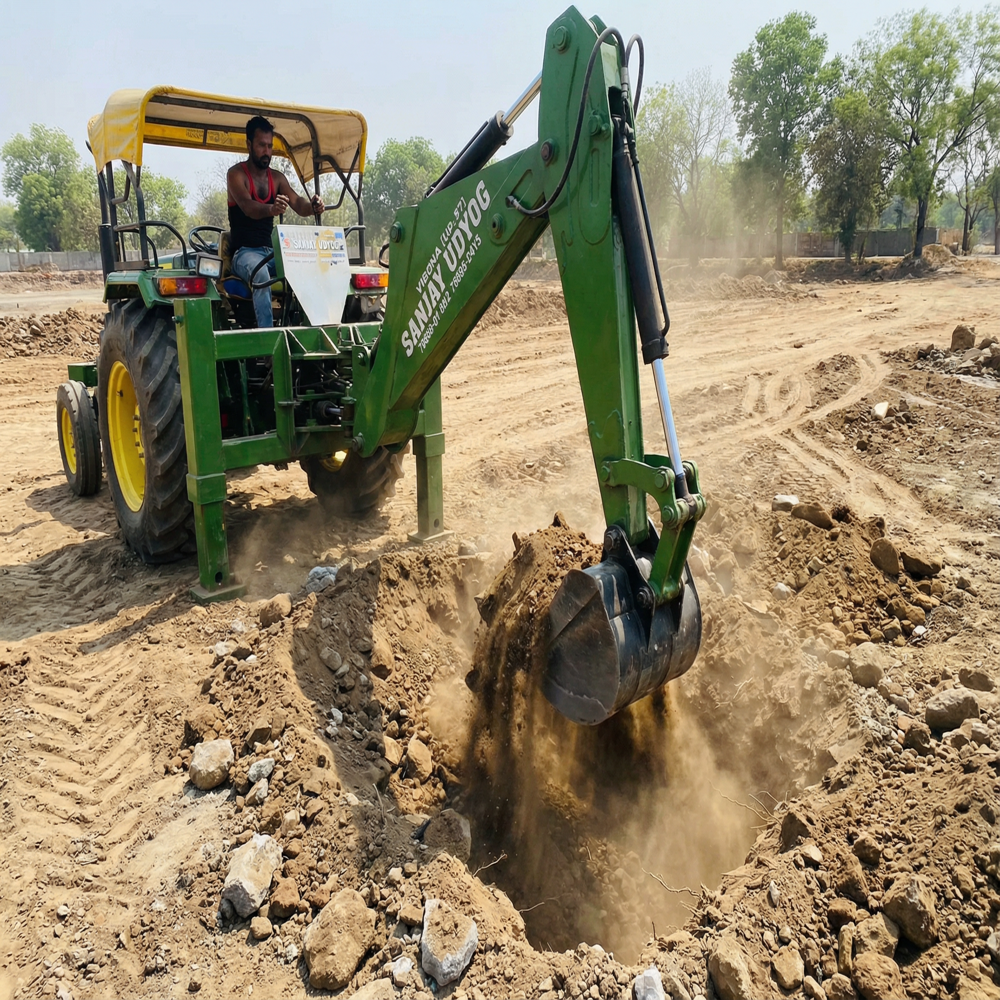 Backhoe Attachment - Color: Green