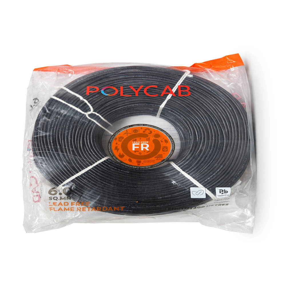 Polycab 6 Sqmm 200 M Fr - Armored Material: High-Conductivity Electrolytic Grade Annealed Copper (Multi-Strand