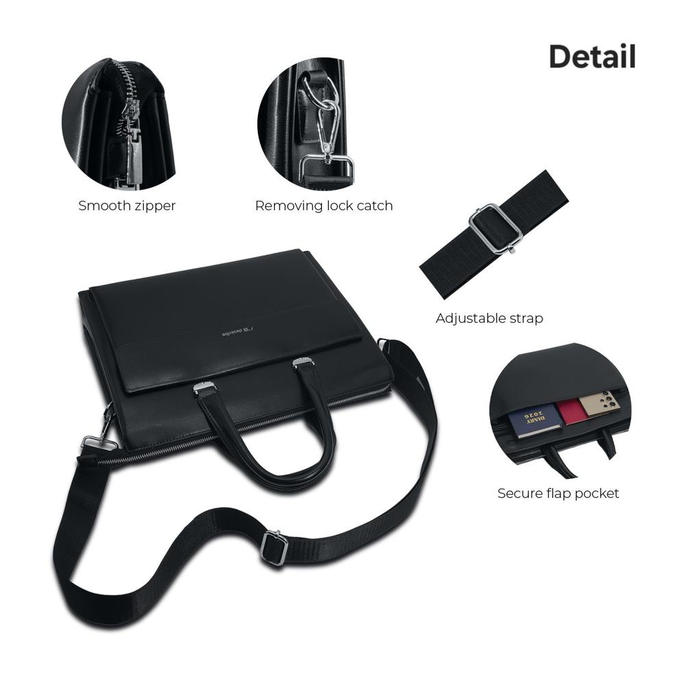 V1 Black Dual Tone Laptop Bag