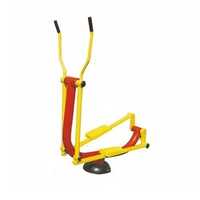 Outdoor Double Gym Elliptical Cross Trainer - Galvanized Mild Steel, 1800x600x1550 Mm | Double Station, Weather-resistant, Manual Operation