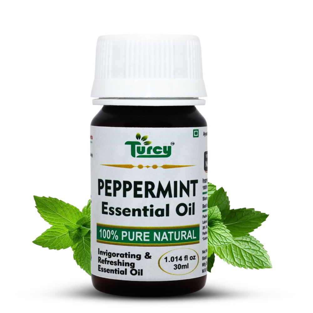 Turcy Peppermint Oil Healthy Hair, Beautiful Skin & Relaxing Bath Oil(30ml) - Additives: Na