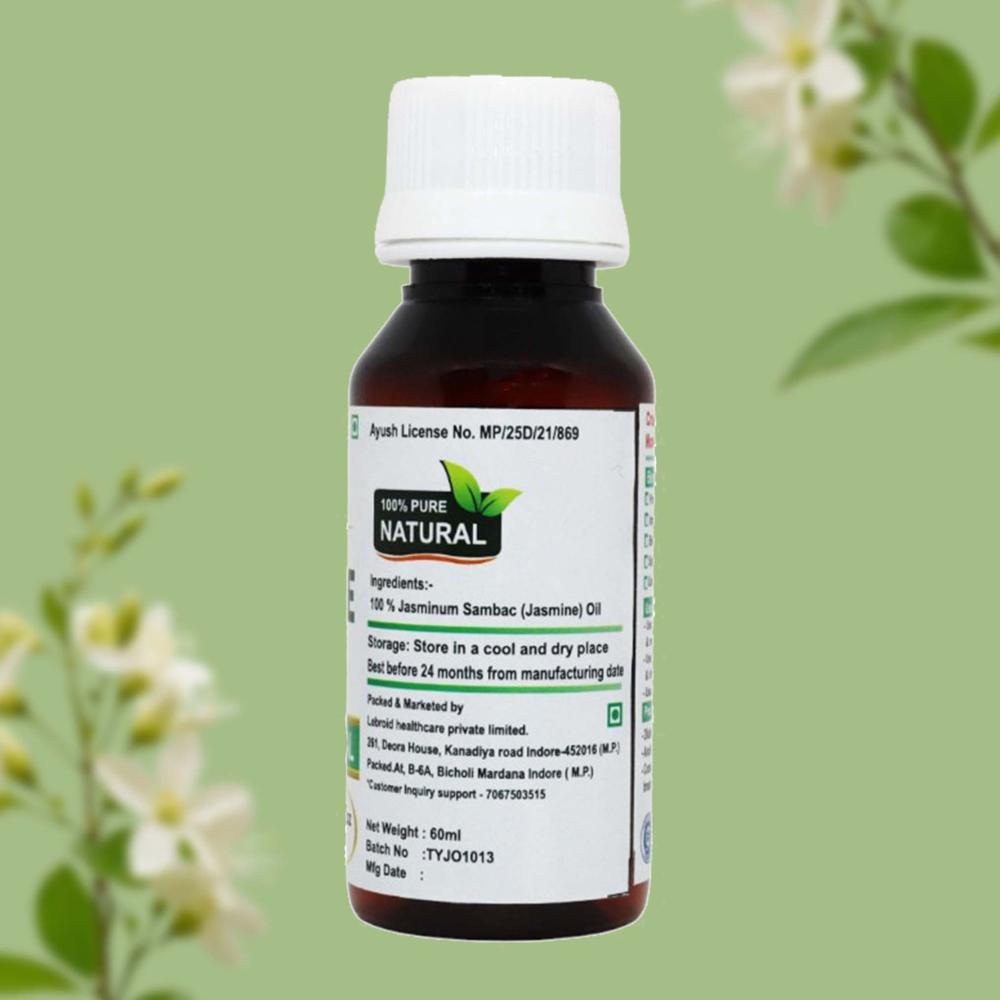 Turcy Jasmine Essential Oil for Skin Glow, Hair Nourishment & Aromatherapy(60ml)
