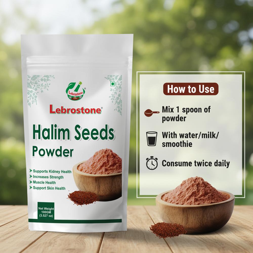 Lebrostone Halim Seed Powder | Supports Kidney Health & Muscle Strength | Promotes Skin Health |100g