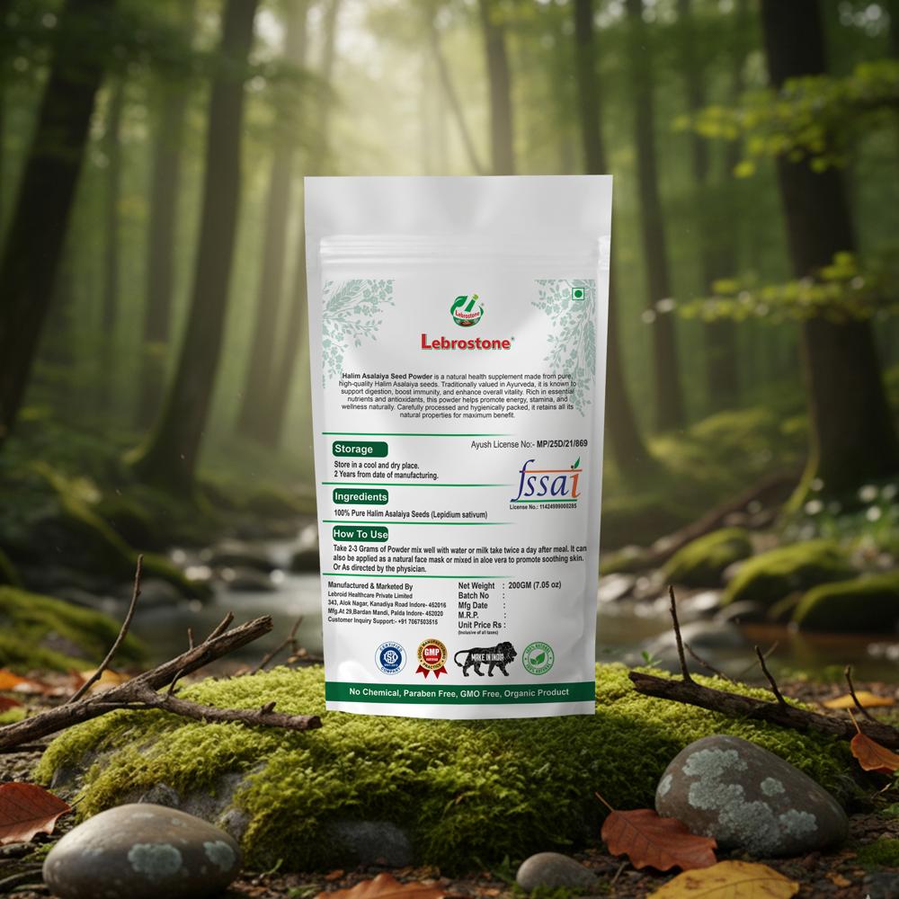 Lebrostone Halim Seed Powder | Supports Kidney Health & Muscle Strength | Promotes Skin Health |100g