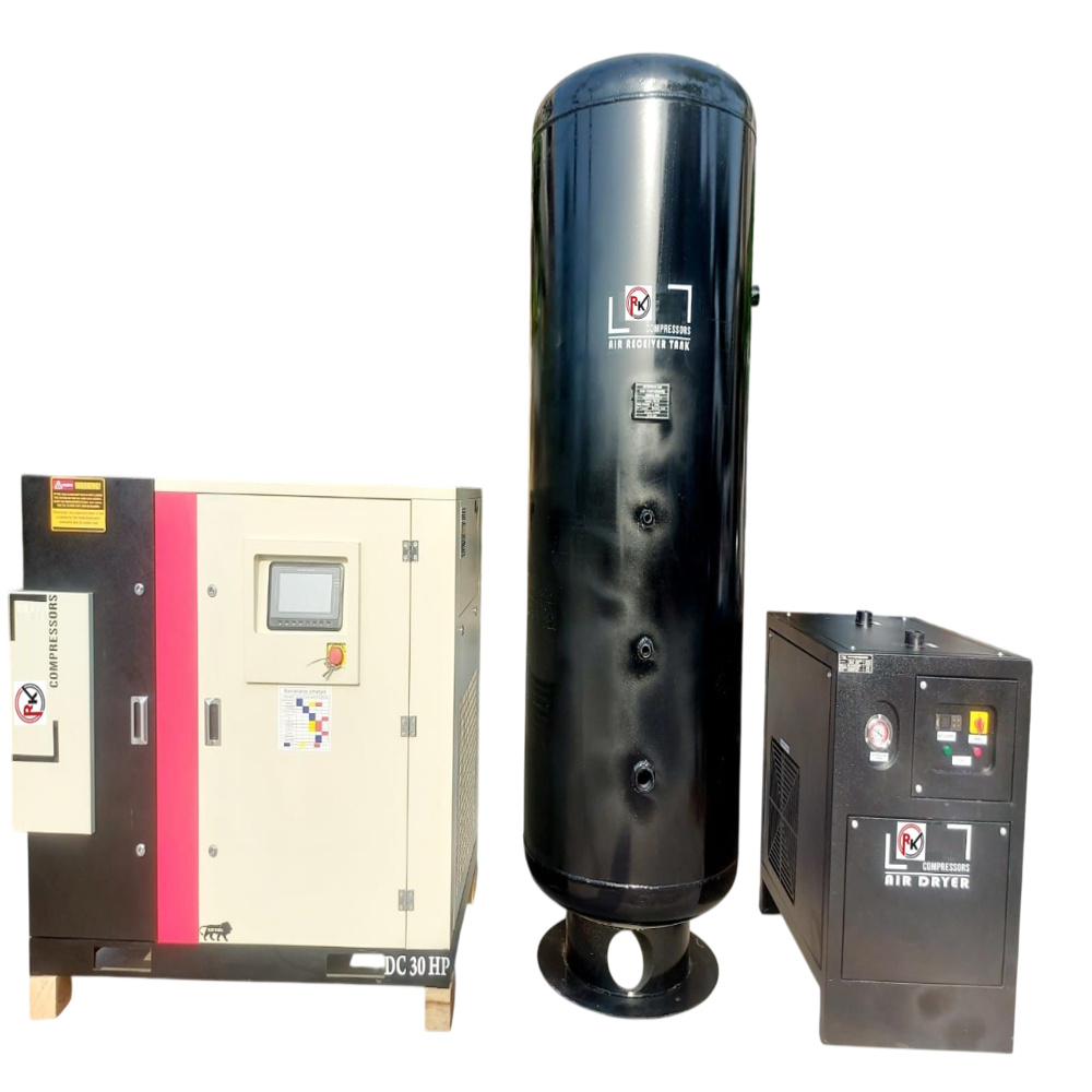 Air Compressor - Air Tank Capacity: 166 To 500 Liter (L)