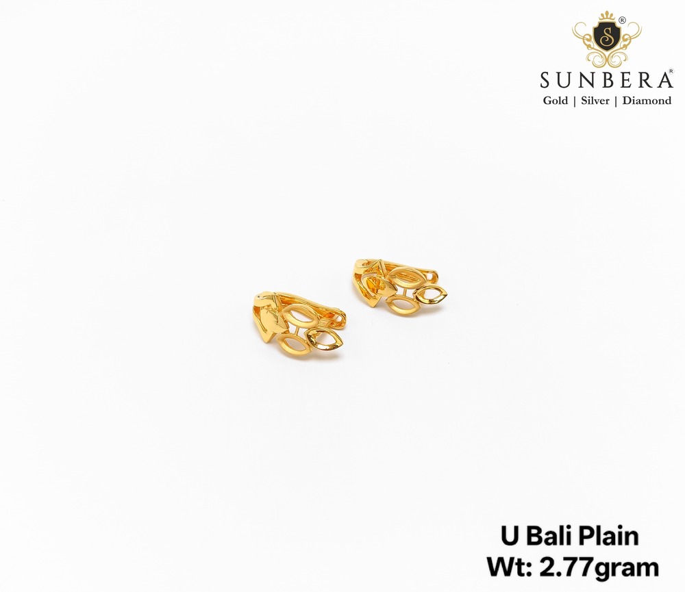 22KT New Design Gold U Bali Plain