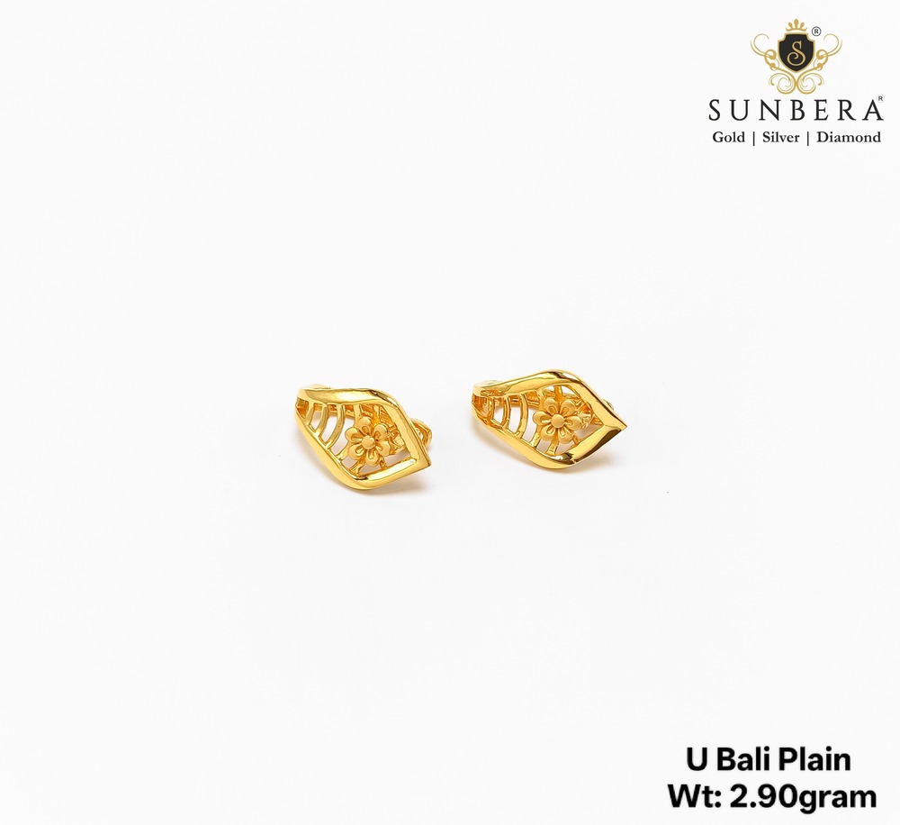 22KT New Design Gold U Bali Plain