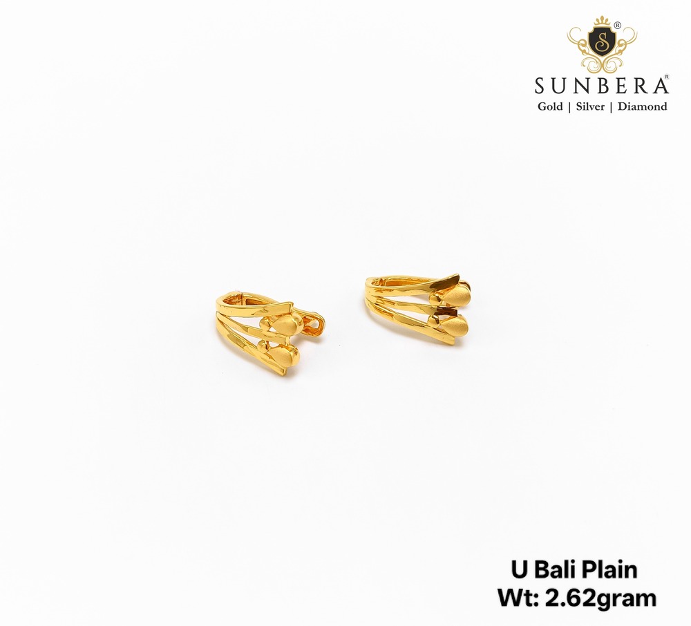 22KT New Design Gold U Bali Plain