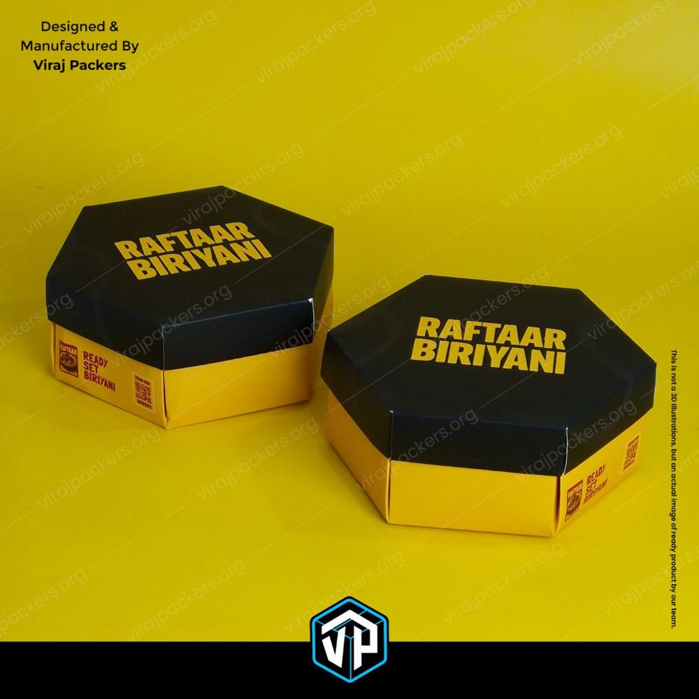 Hexagon Biryani Box Viral Biryani Box - Coating Type: Lamination