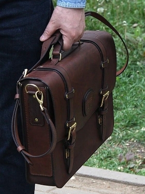 Laptop leather bag