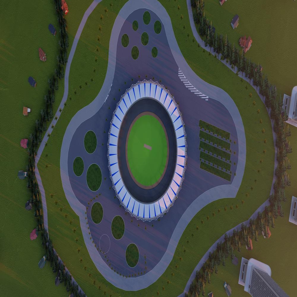Stadium Tensile Structure - Floor Material: Steel