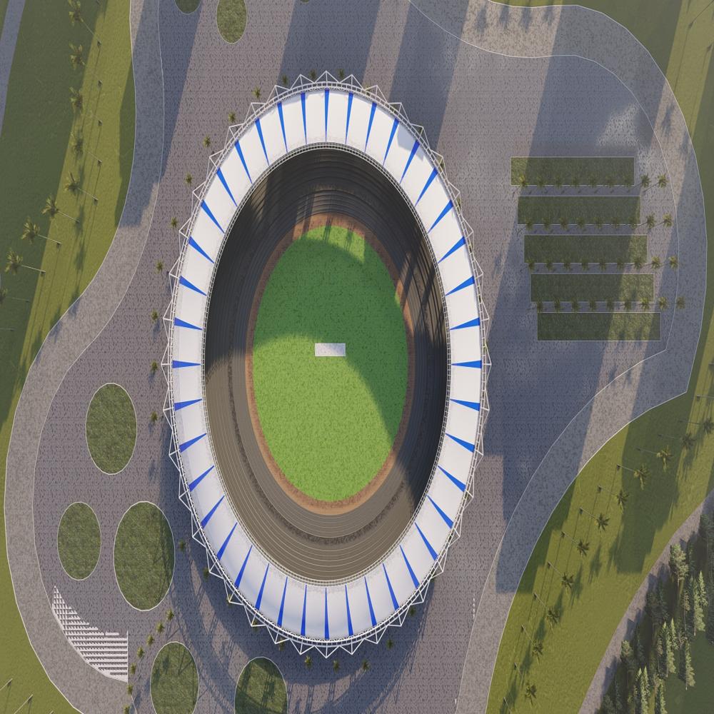 Stadium Tensile Structure - Floor Material: Steel