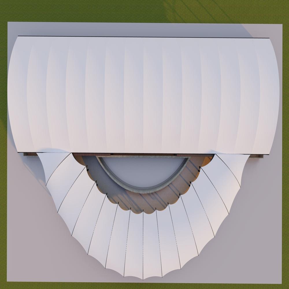 Tensile Structure For Terrace - Color: White