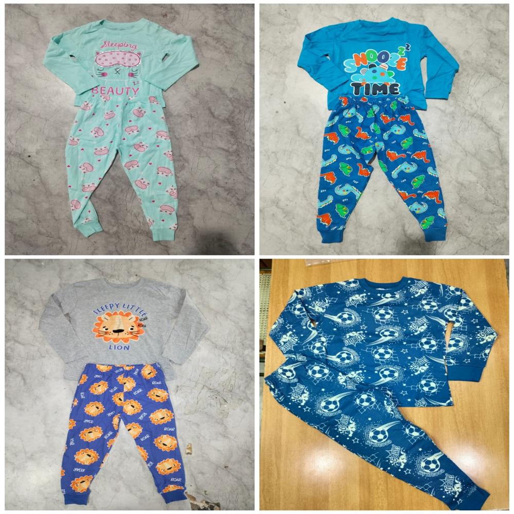 K22139 Boys n Girls Printed Pyjama Sets