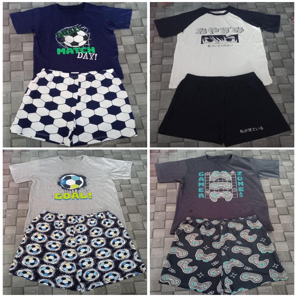 K22140 sinsay Boys n Girls Printed Shorty Pyjama Sets