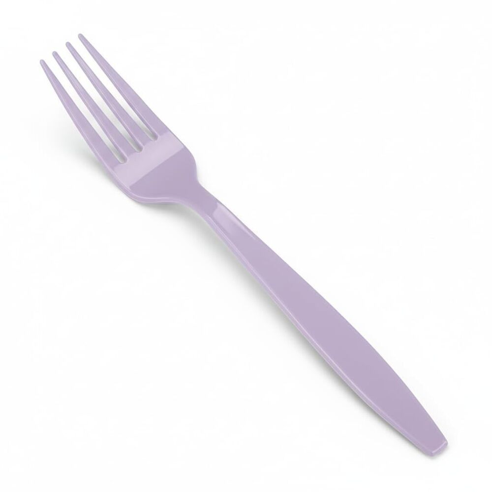Light Voilet Plastic Fork Spoon