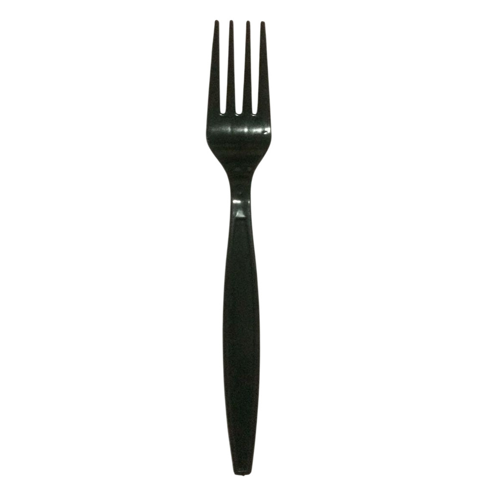 Black Plastic Fork Spoon