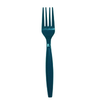Light Blue Plastic Fork Spoon - Capacity: Single-use Per Meal