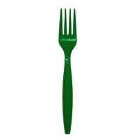 Green Plastic Fork Spoon - Handle Type: Ergonomic Solid Handle