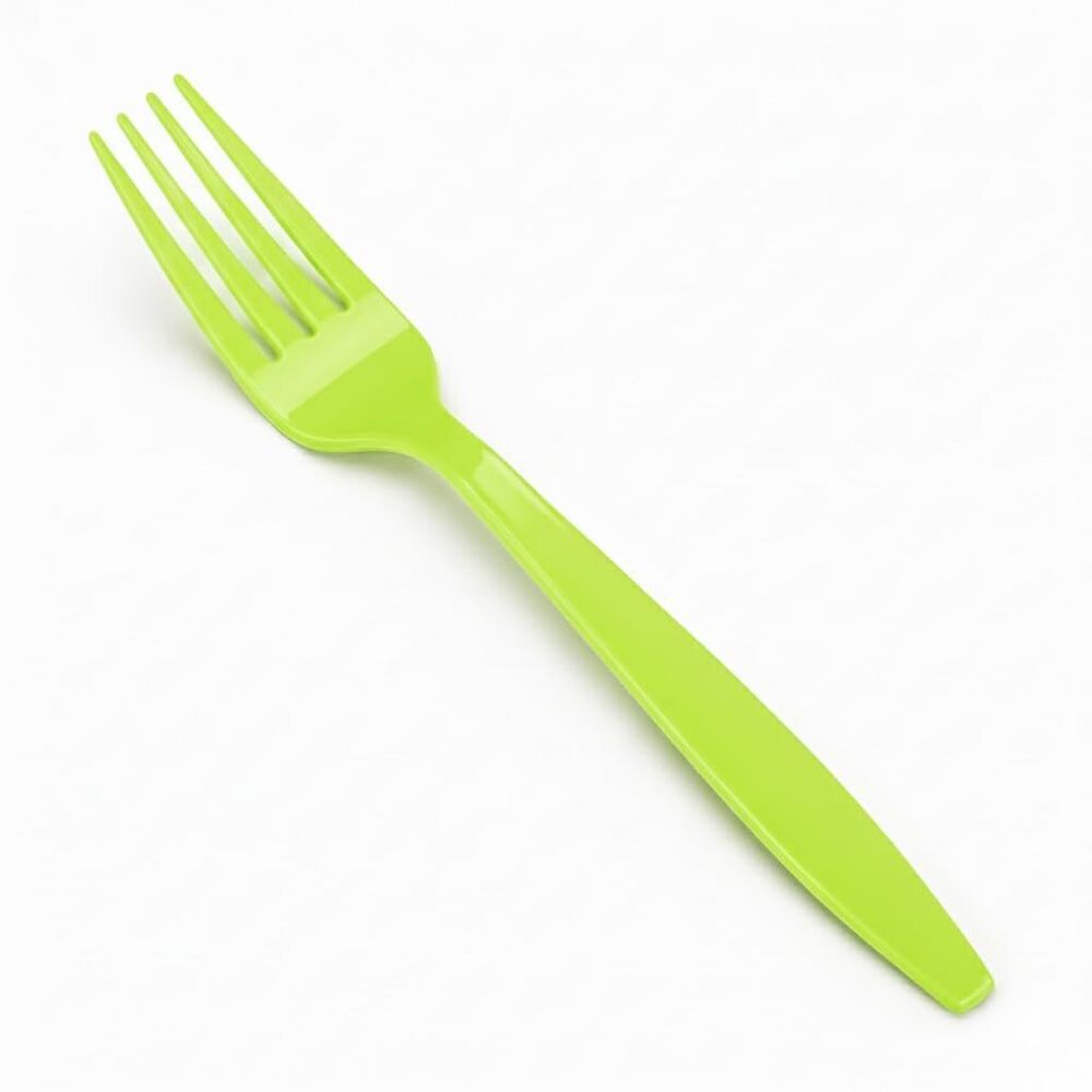 Green Plastic Fork Spoon