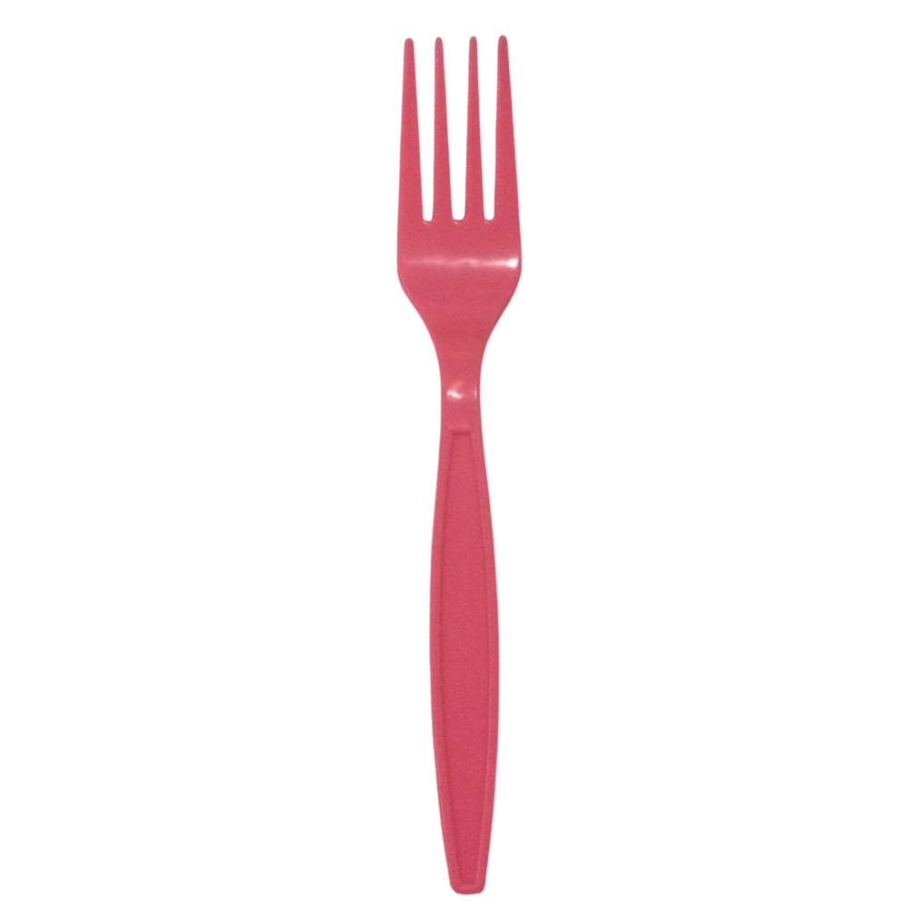 Pink Plastic Fork Spoon