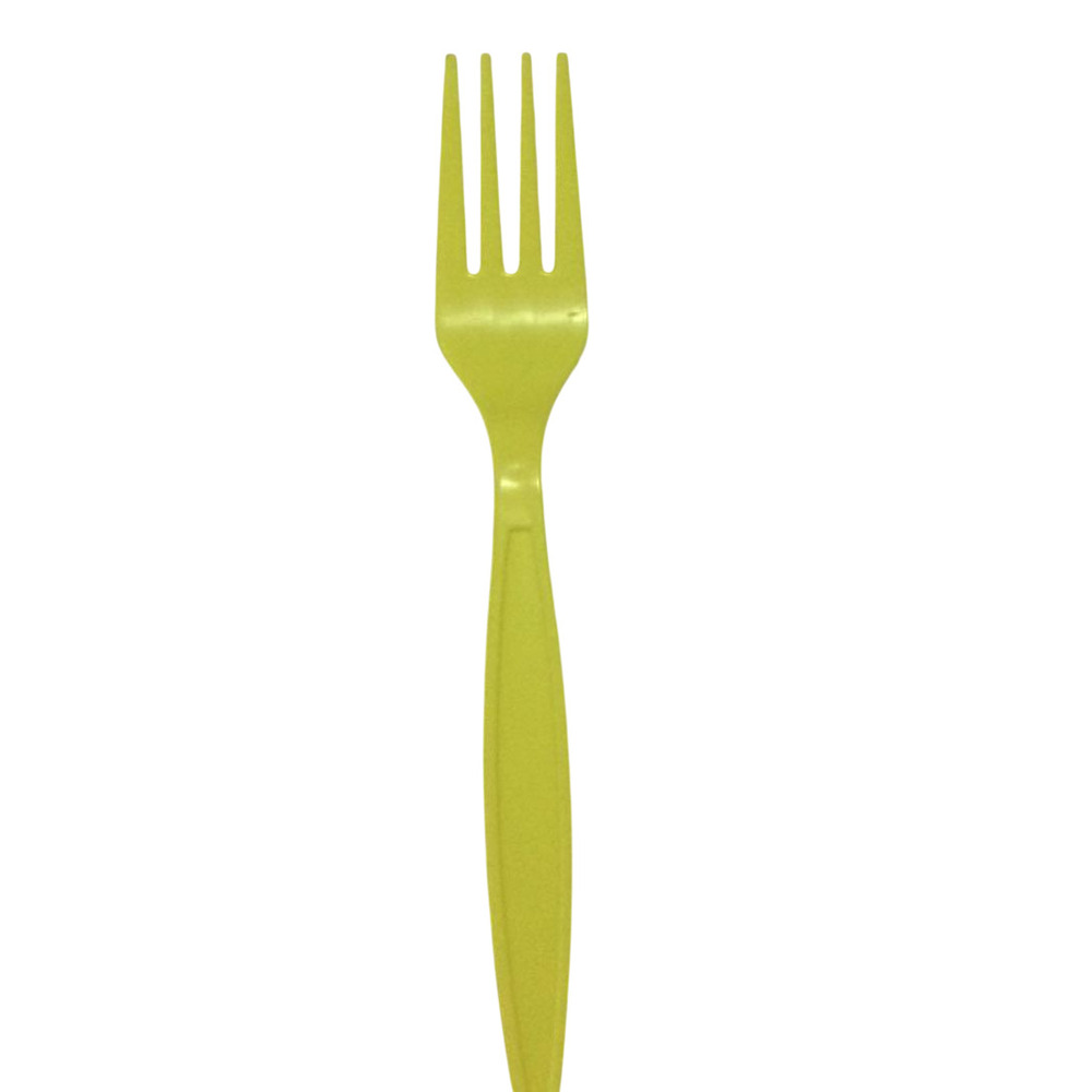 Yellow Plastic Fork Spoon