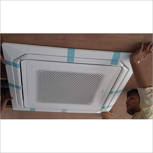 Cassette Ac - Metal & Plastic, Variable Dimensions, White Color, 12000 Btu Cooling Capacity, R410a Refrigerant, 1500 W Power Consumption | Ideal For Space Cooling In Showrooms And Offices