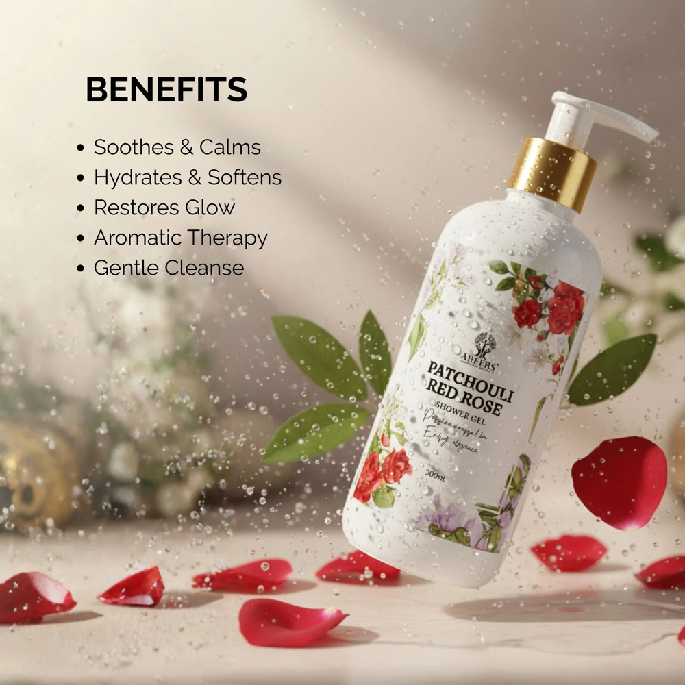 300 Ml Patchouli Red Rose Shower Gel - Age Group: Adults