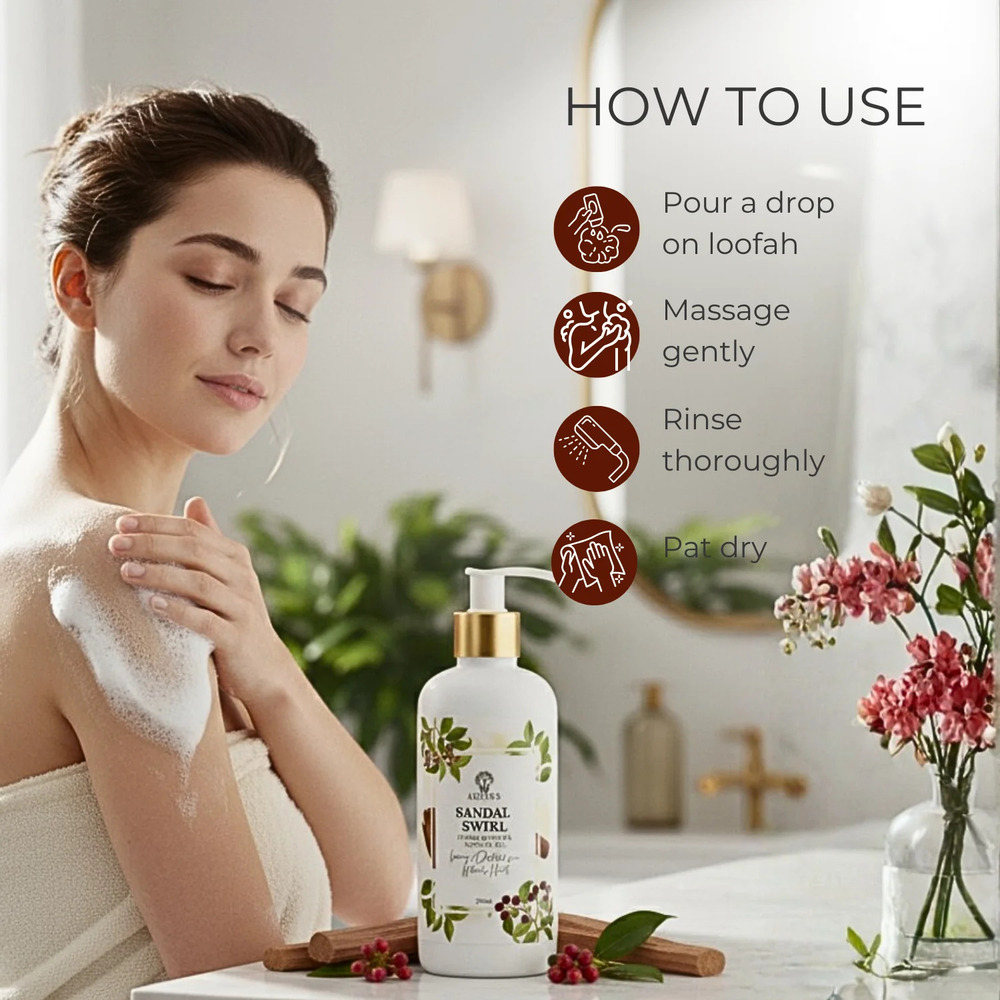 300 ML Sandal Swirl Shower Gel