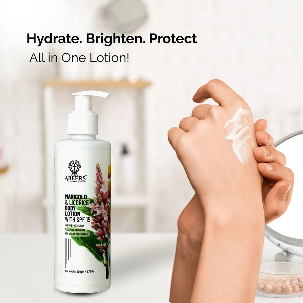 Marigold And Licorice Body Lotion SPF 15